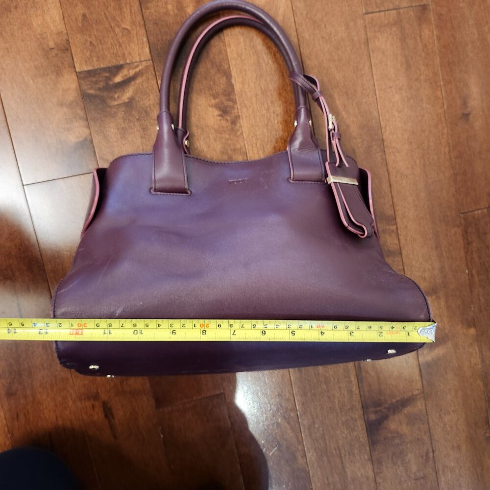 Tod's Burgundy leather cape shoulder bag - Picture 8 of 13